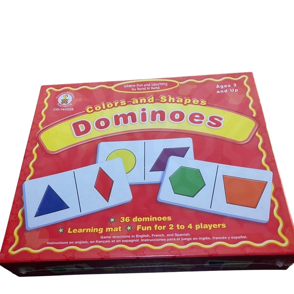 Carson Dellosa Colors and Shapes Dominoes Learning Game Ages 3 and up